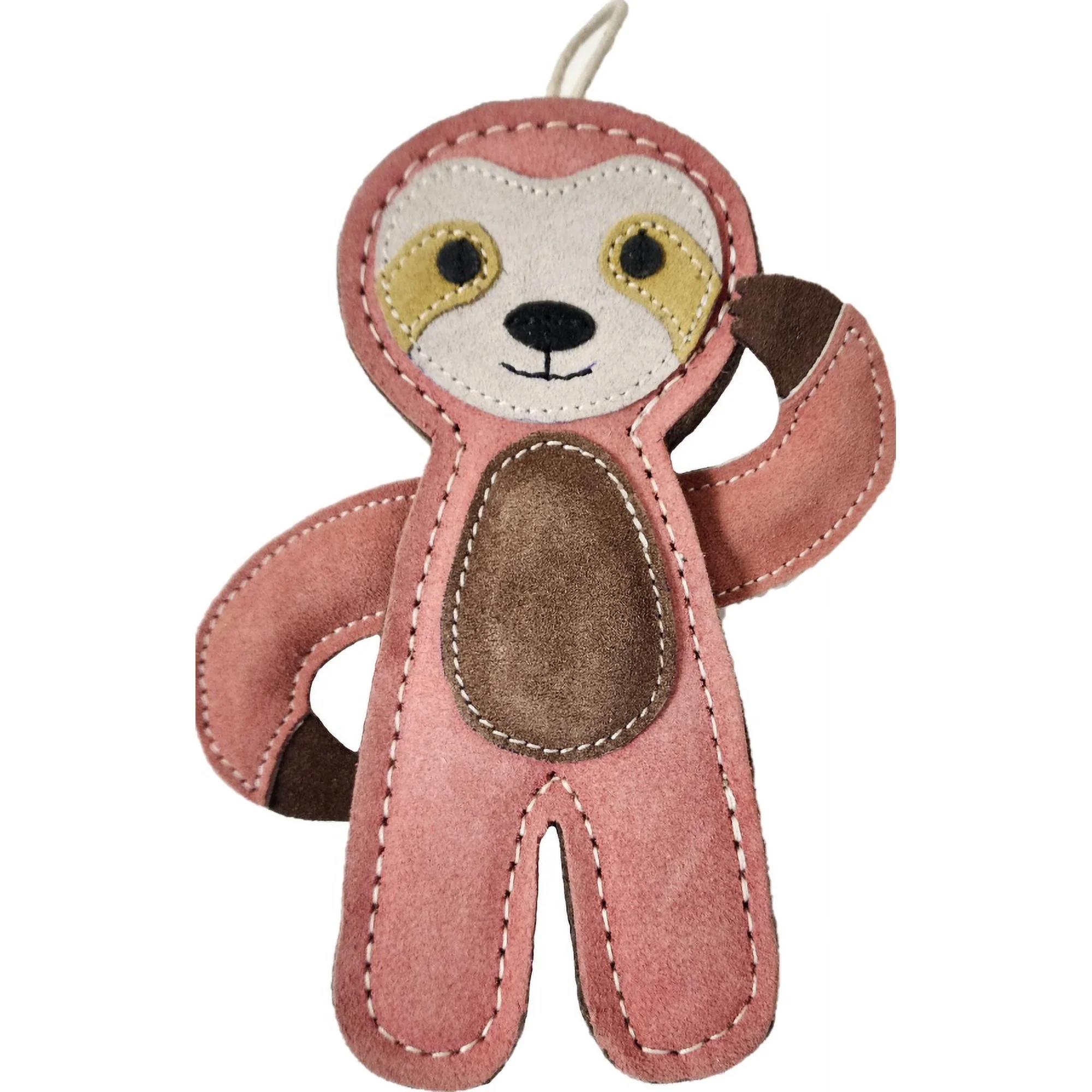 Advanced Pet Product Tuff Toy Leather & Wool Sloth - Image 2