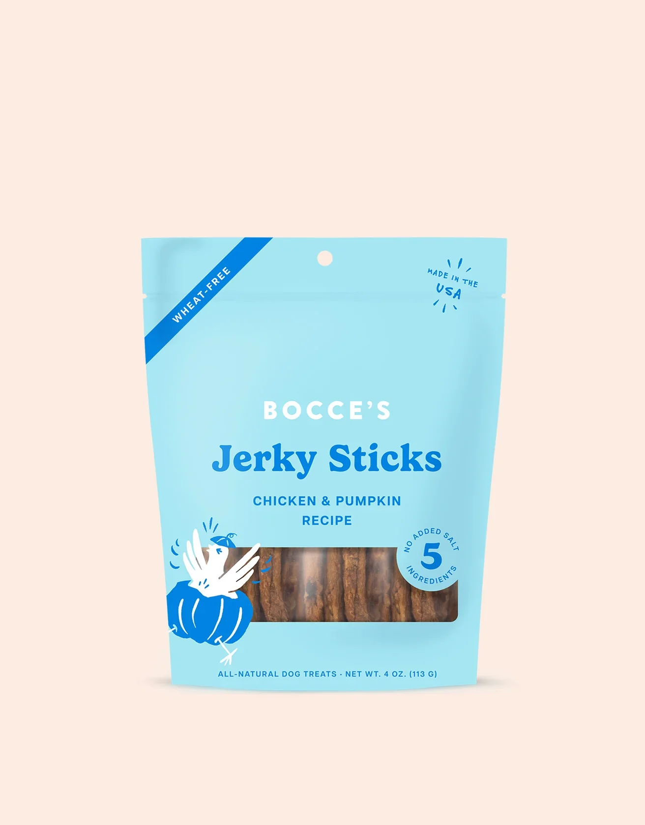 Bocce's Jerky Sticks Chicken Pumpkin 4 oz. - Image 3