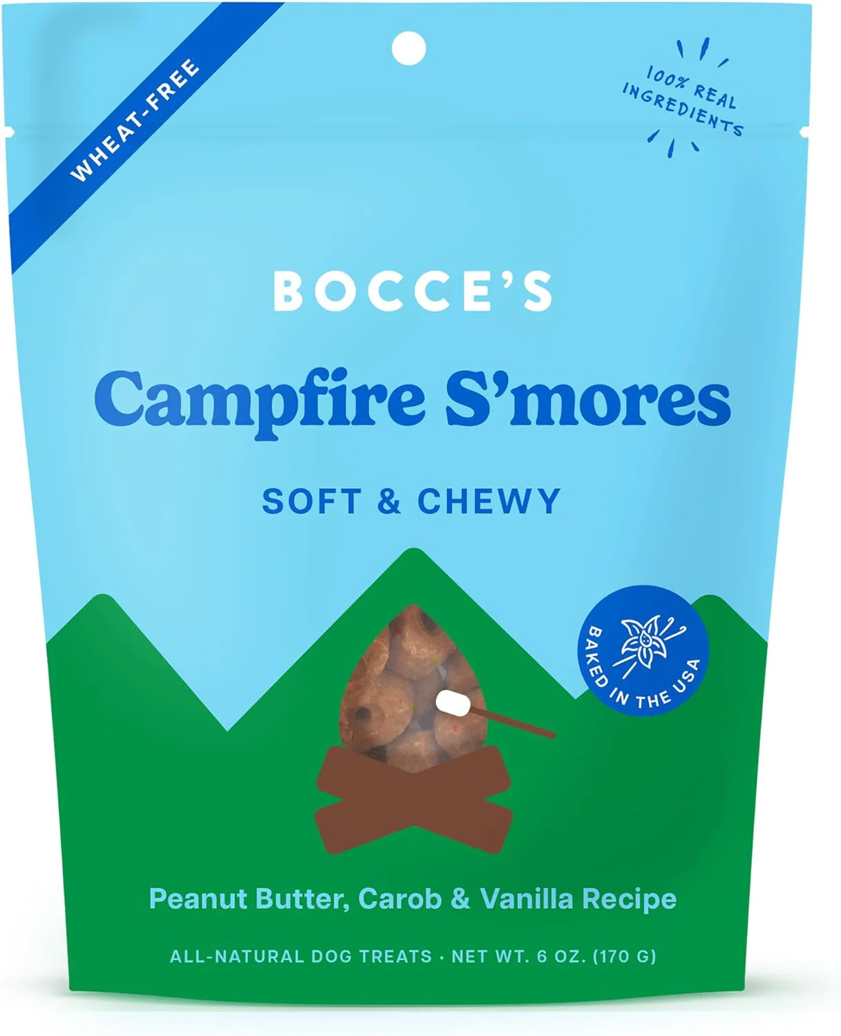 Bocce's Campfire Peanut Butter Carob & Vanilla 6 oz. - Image 2