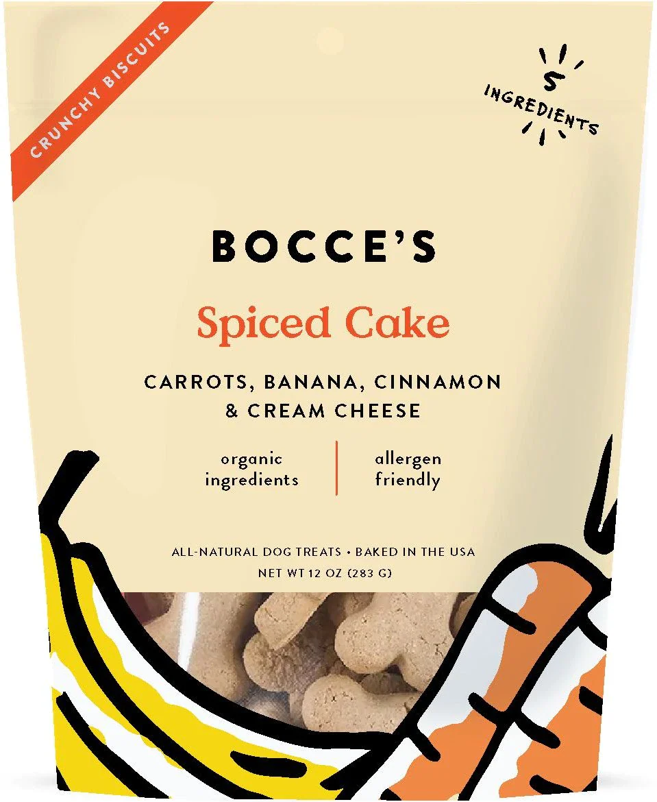 Bocce's Spiced Cake Carrots, Banana & Cheese Biscuits 12 oz - Image 2