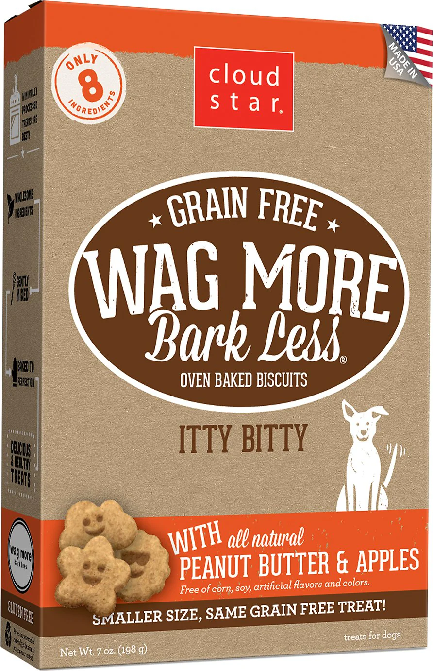 Cloud Star Wag More Bark Less Grain Free Biscuits with Peanut Butter & Apples - Image 2