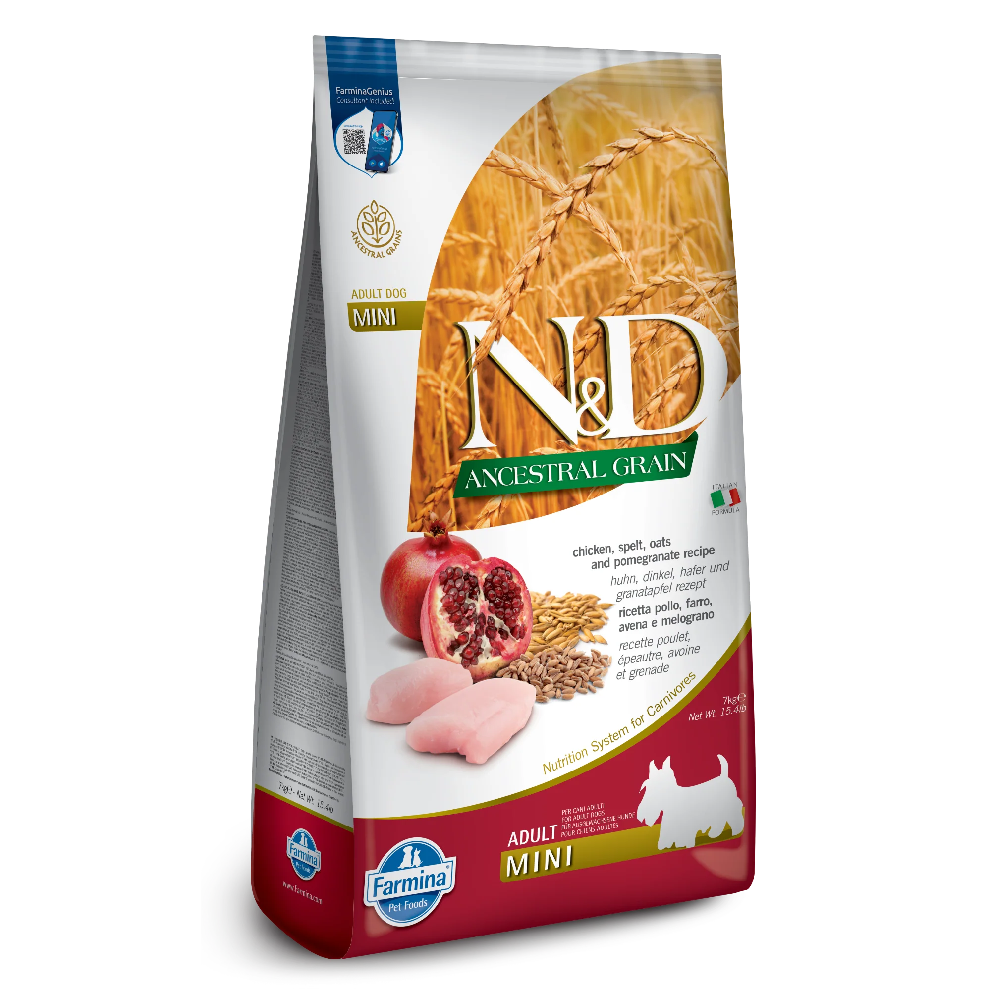 Farmina N&D Ancestral Grain Chicken & Pomegranate Mini Breed - Image 5