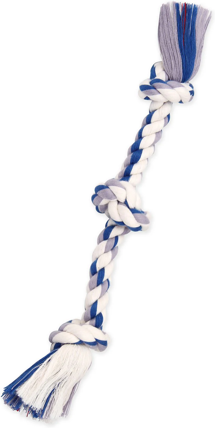 Flossy Chew 3-Knot Multicolor Rope Toy - Image 3