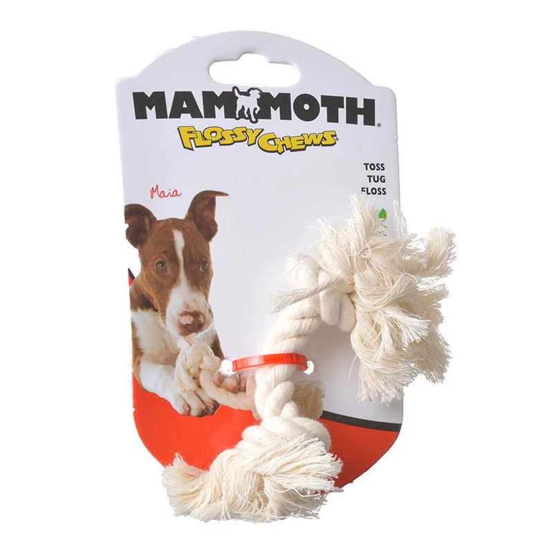 Flossy Chew White Cotton Rope Toy - Image 5