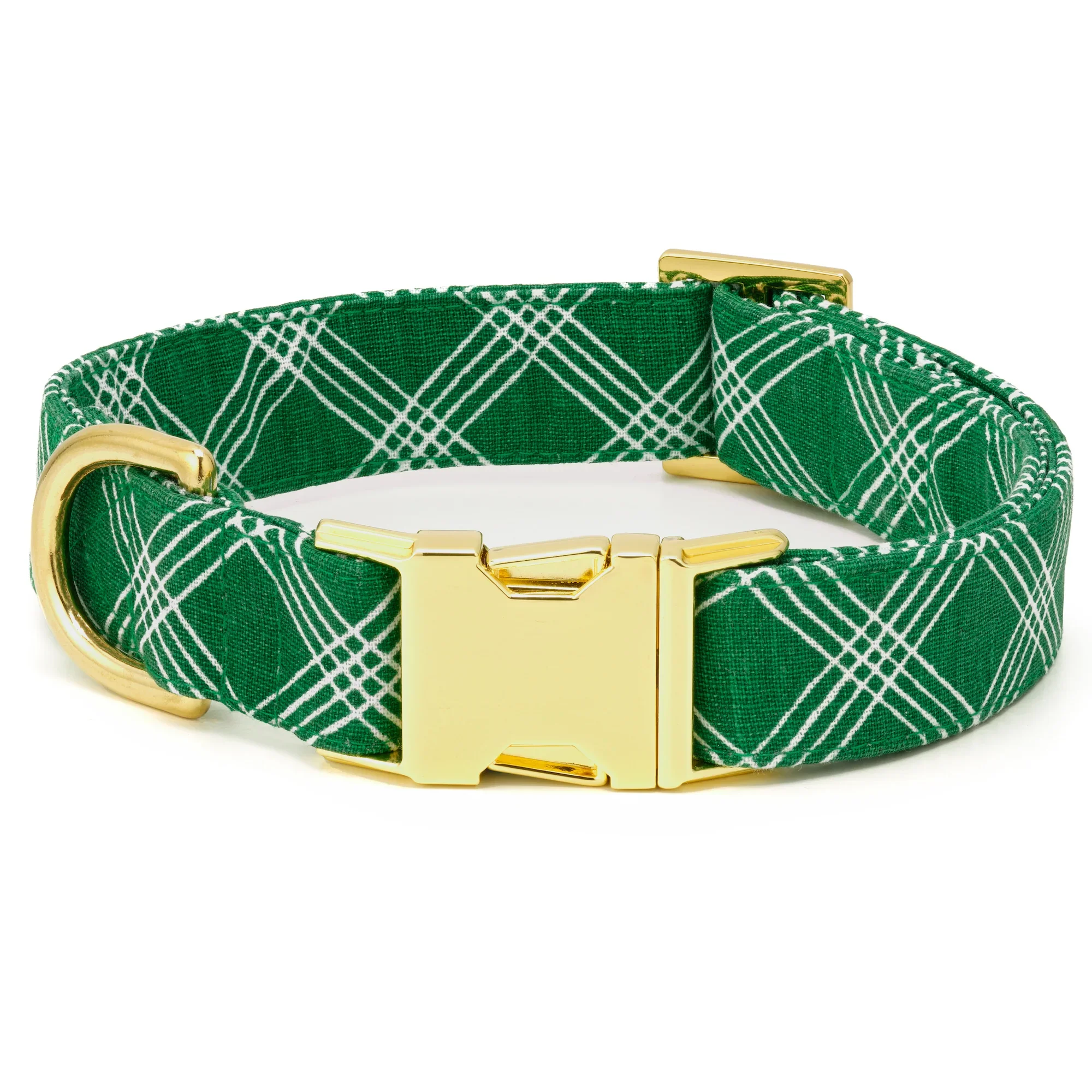 Foggy Dog Emerald Plaid Dog Collar - Image 8