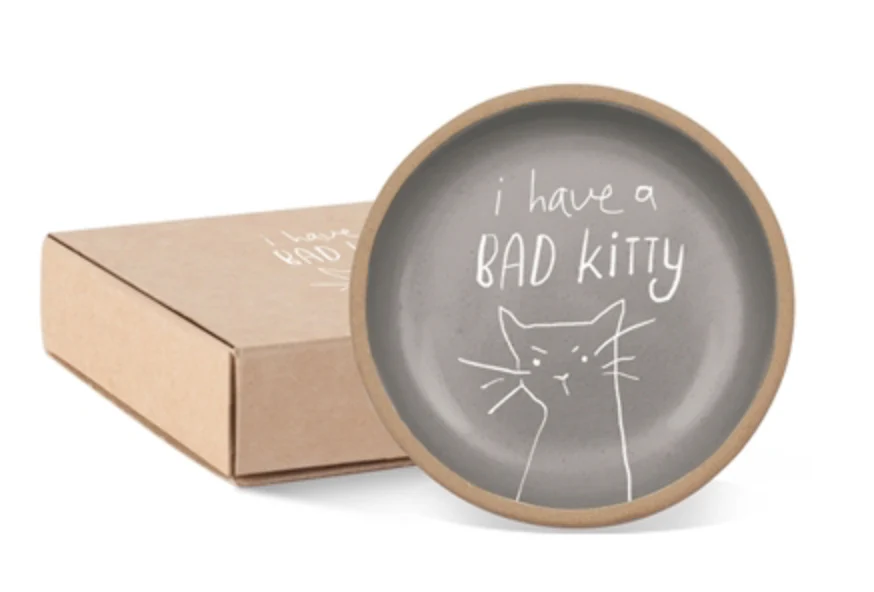 Fringe Bad Kitty Mini Round Stoneware Tray - Image 2