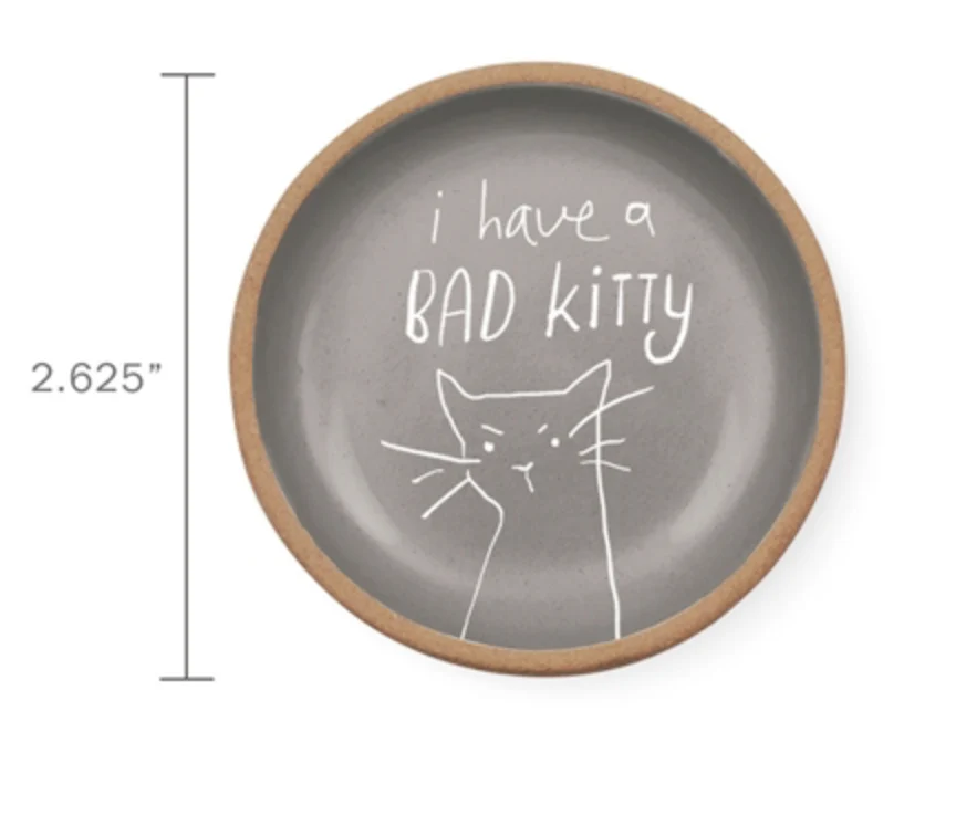 Fringe Bad Kitty Mini Round Stoneware Tray - Image 3