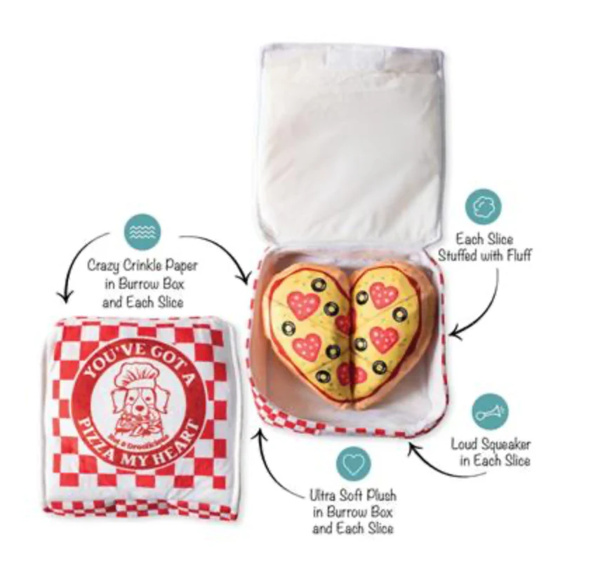 Fringe Pizza My Heart Hide & Seek Plush Dog Toy - Image 2
