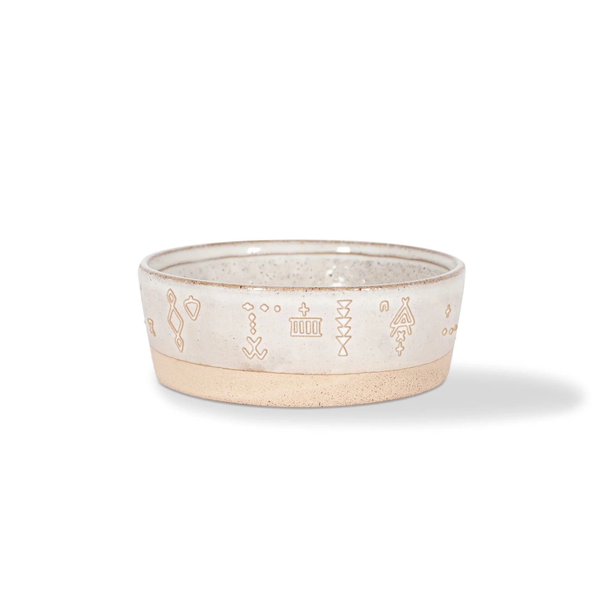 Fringe Tribal Marks White Stoneware Bowl - Image 2