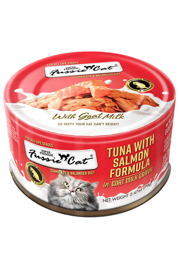 Fussie Cat Premium Tuna with Salmon in Goats Milk - Image 2