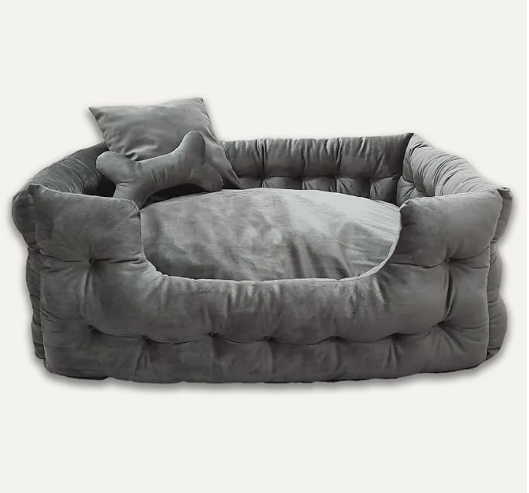 Goo-Eez Rectangular Luxury Velour Pet Bed - Image 2