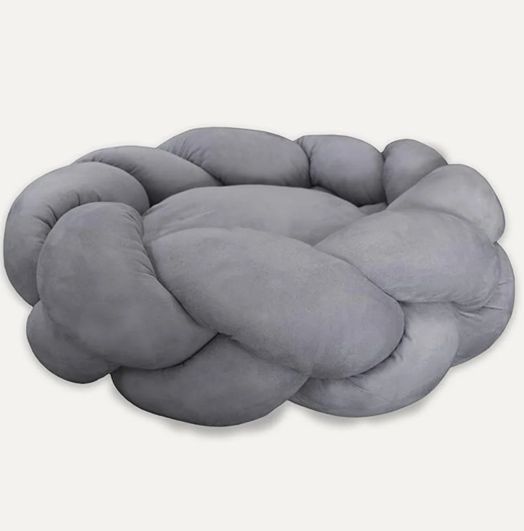 Goo-Eez Round Braided Suede Pet Bed - Image 2