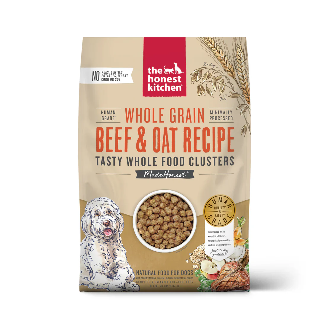 Honest Kitchen Whole Grain Clusters Adult Beef & Oats - Image 2