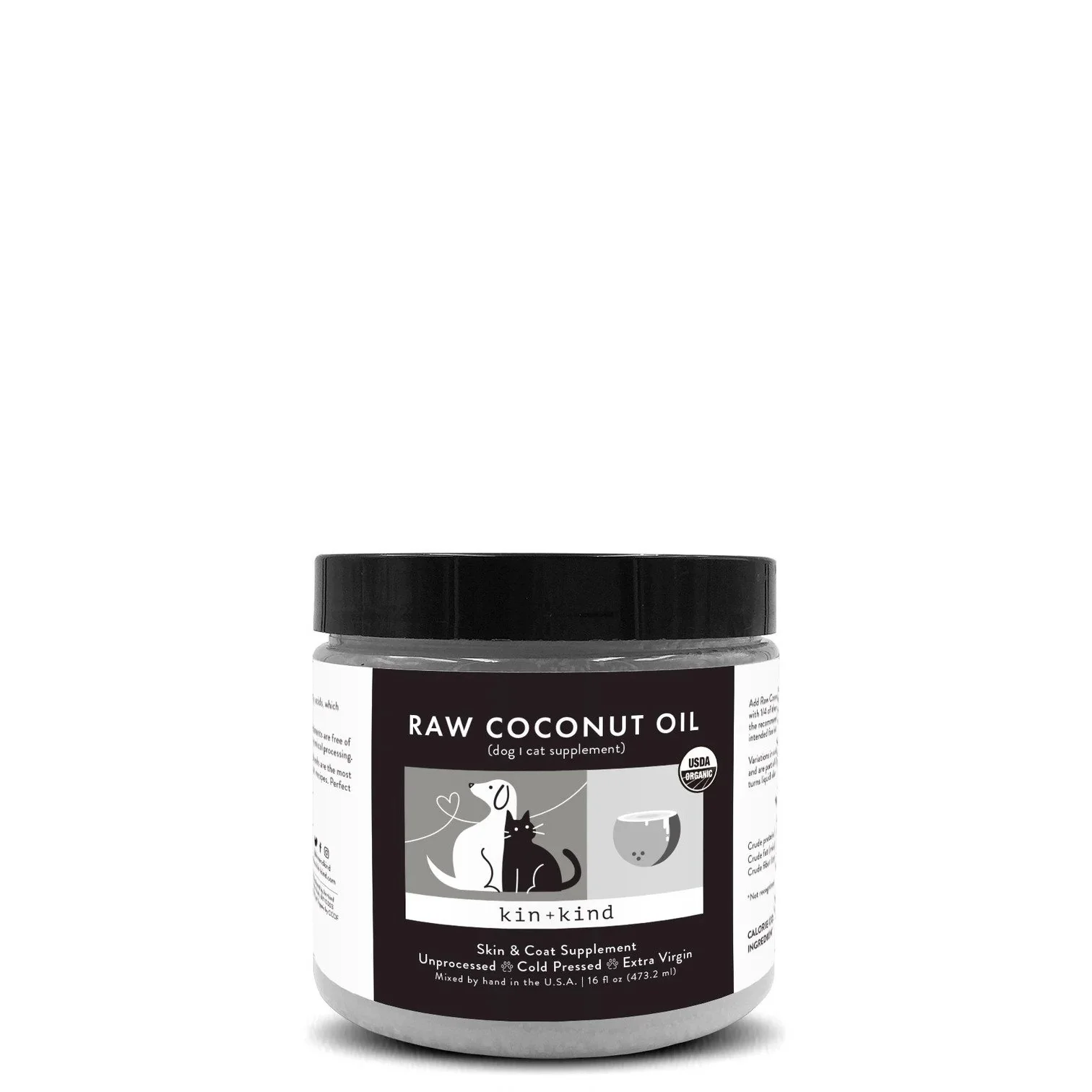 Kin + Kind Raw Coconut Oil Skin & Coat Boost 8 oz. - Image 2