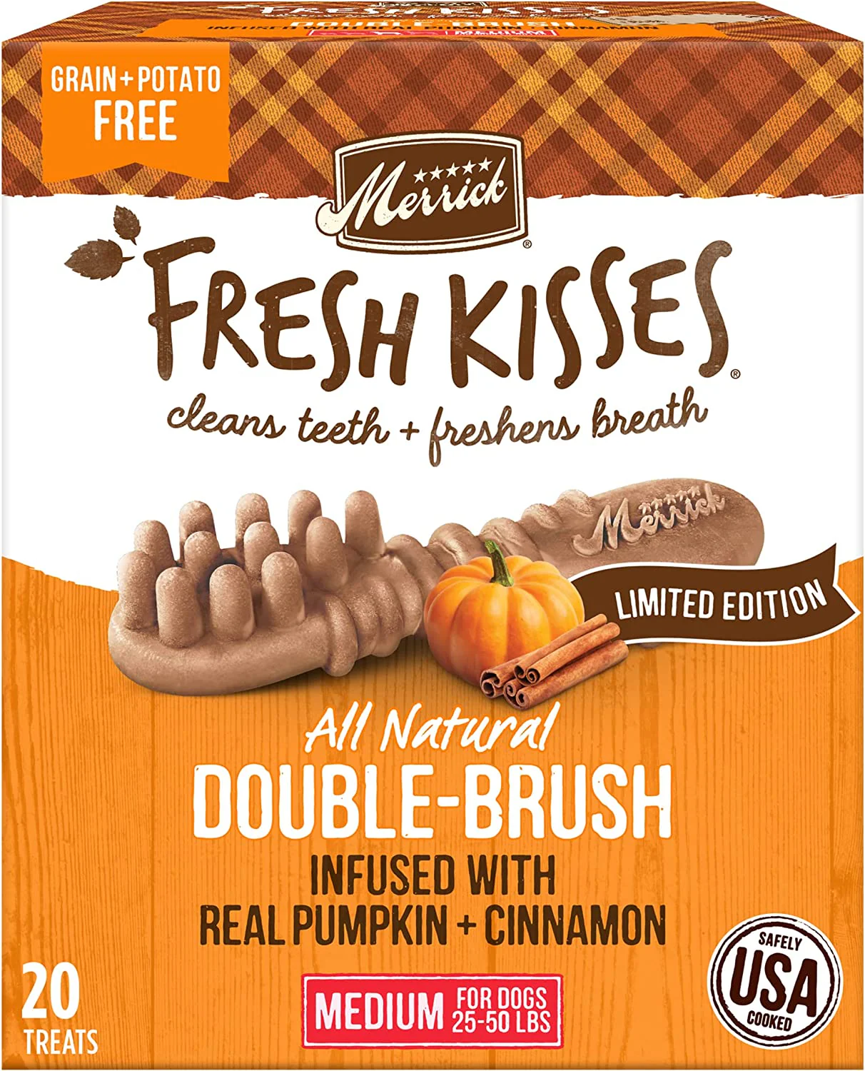 Merrick Fresh Kisses Double Brush Infused with Pumpkin & Cinnamon - Image 2