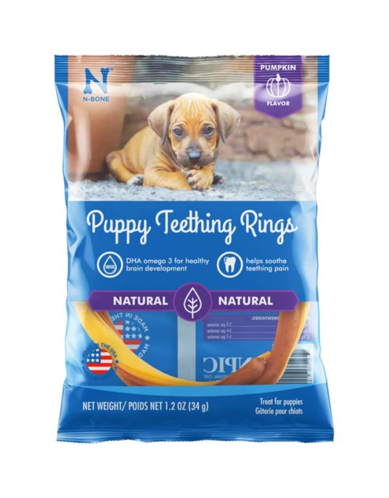 N-Bone Puppy Teething Rings Pumpkin Flavor - Image 4