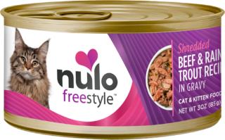 Nulo Cat Grain-Free Shredded Beef & Rainbow Trout in Gravy - Image 2