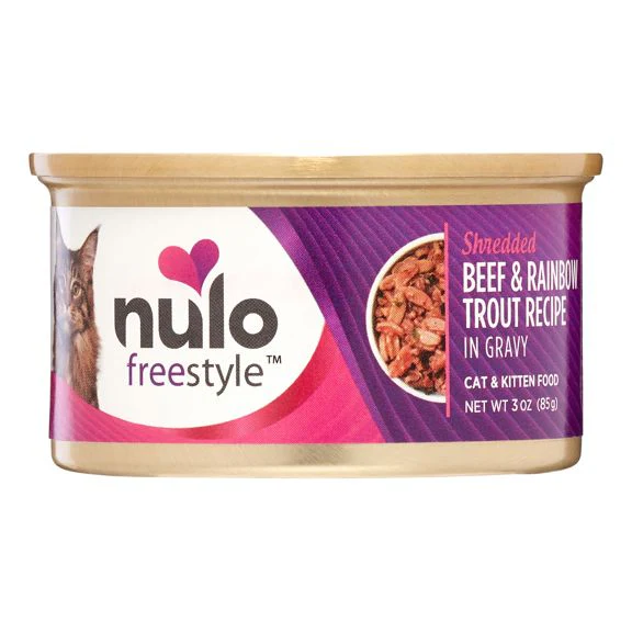 Nulo Cat Grain-Free Shredded Beef & Rainbow Trout in Gravy - Image 3