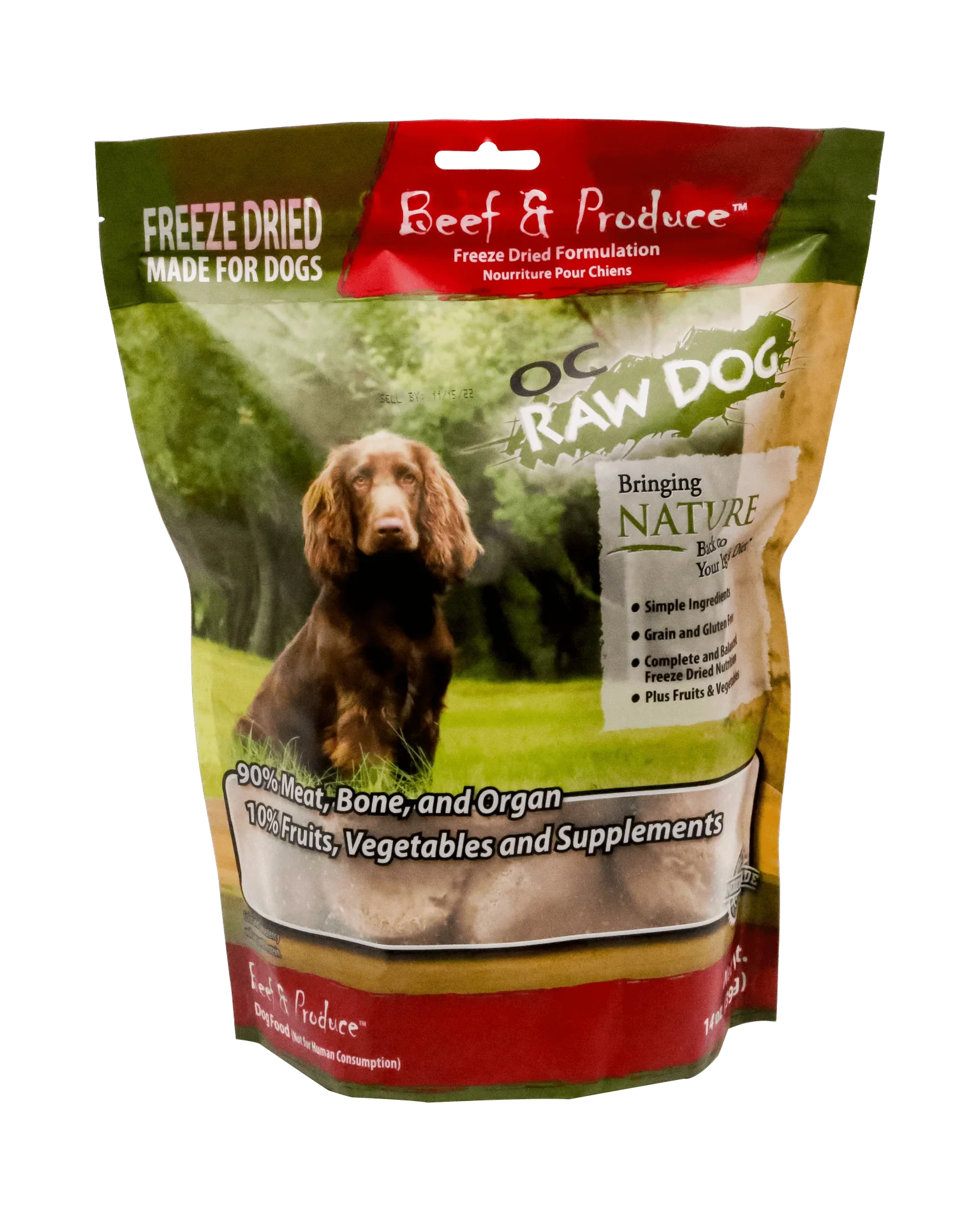 OC Raw Freeze Dried Beef & Produce Sliders 14 oz. - Image 3