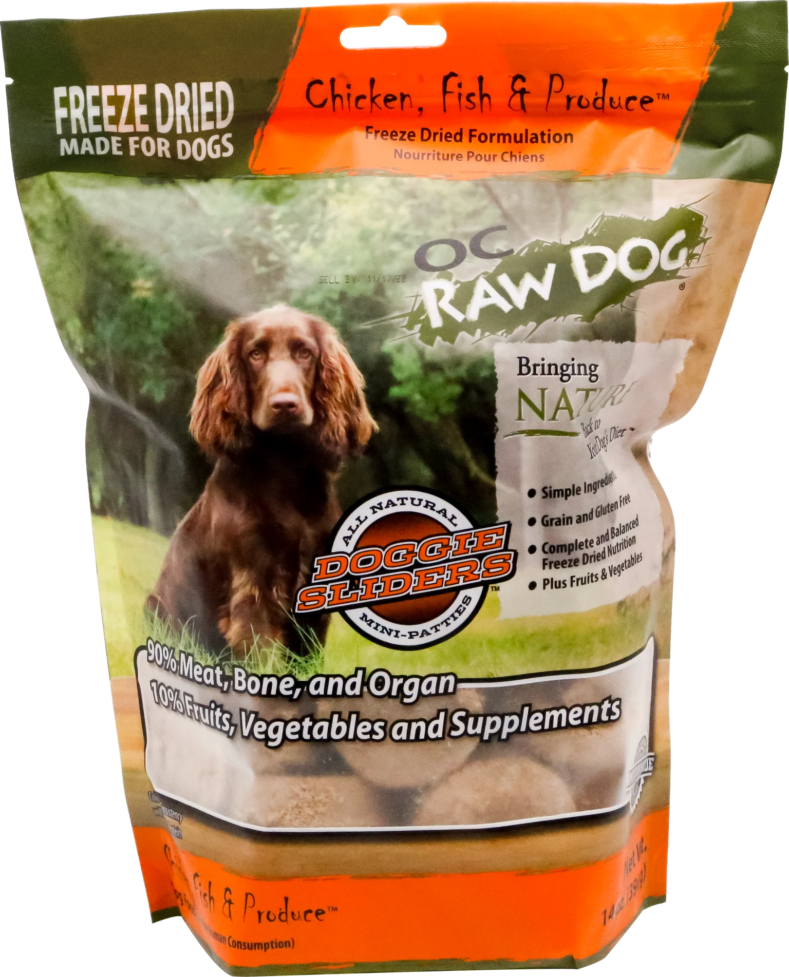 OC Raw Freeze-Dried Chicken Fish & Produce Sliders 14 oz - Image 2