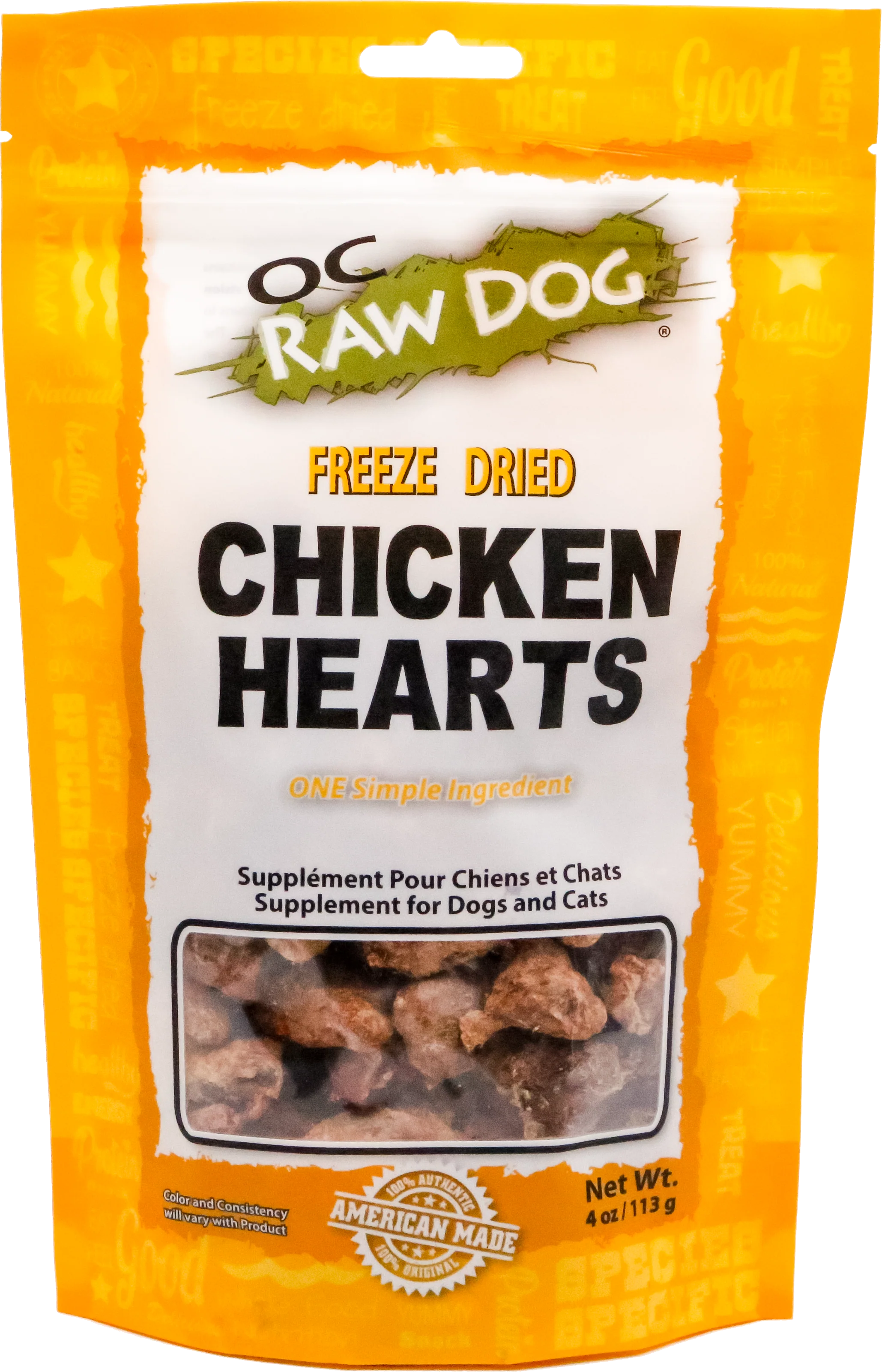 OC Raw Freeze Dried Chicken Hearts 4 oz. - Image 2