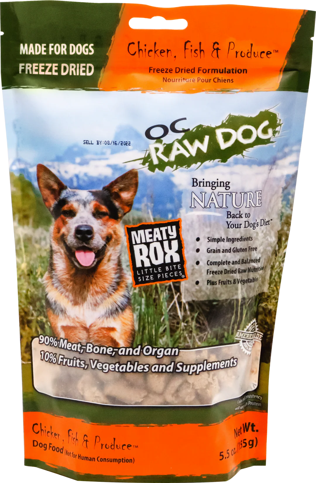 OC Raw Freeze-Dried Chicken Fish & Produce Rox - Image 2