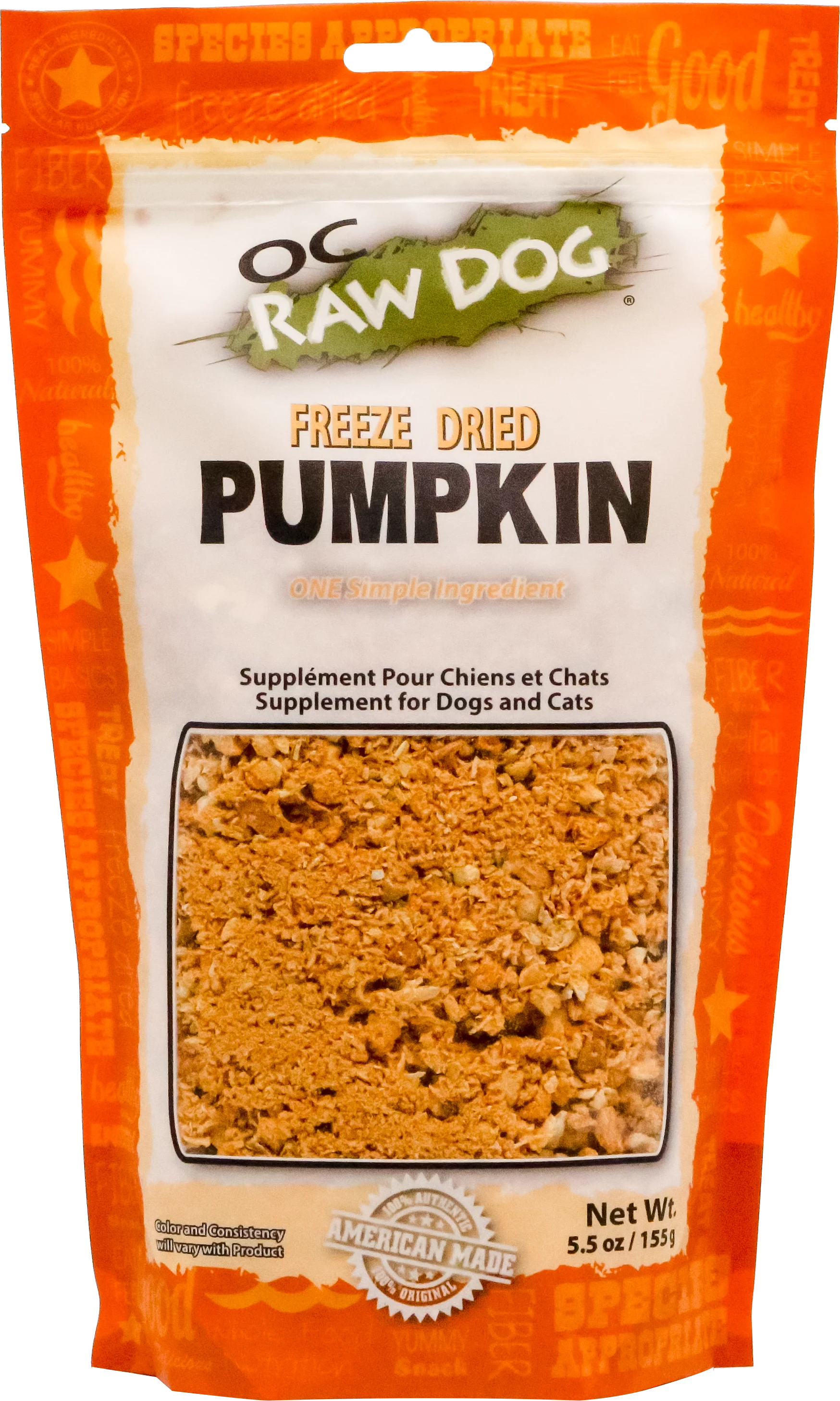 OC Raw Freeze Dried Pumpkin 5.5 oz - Image 2