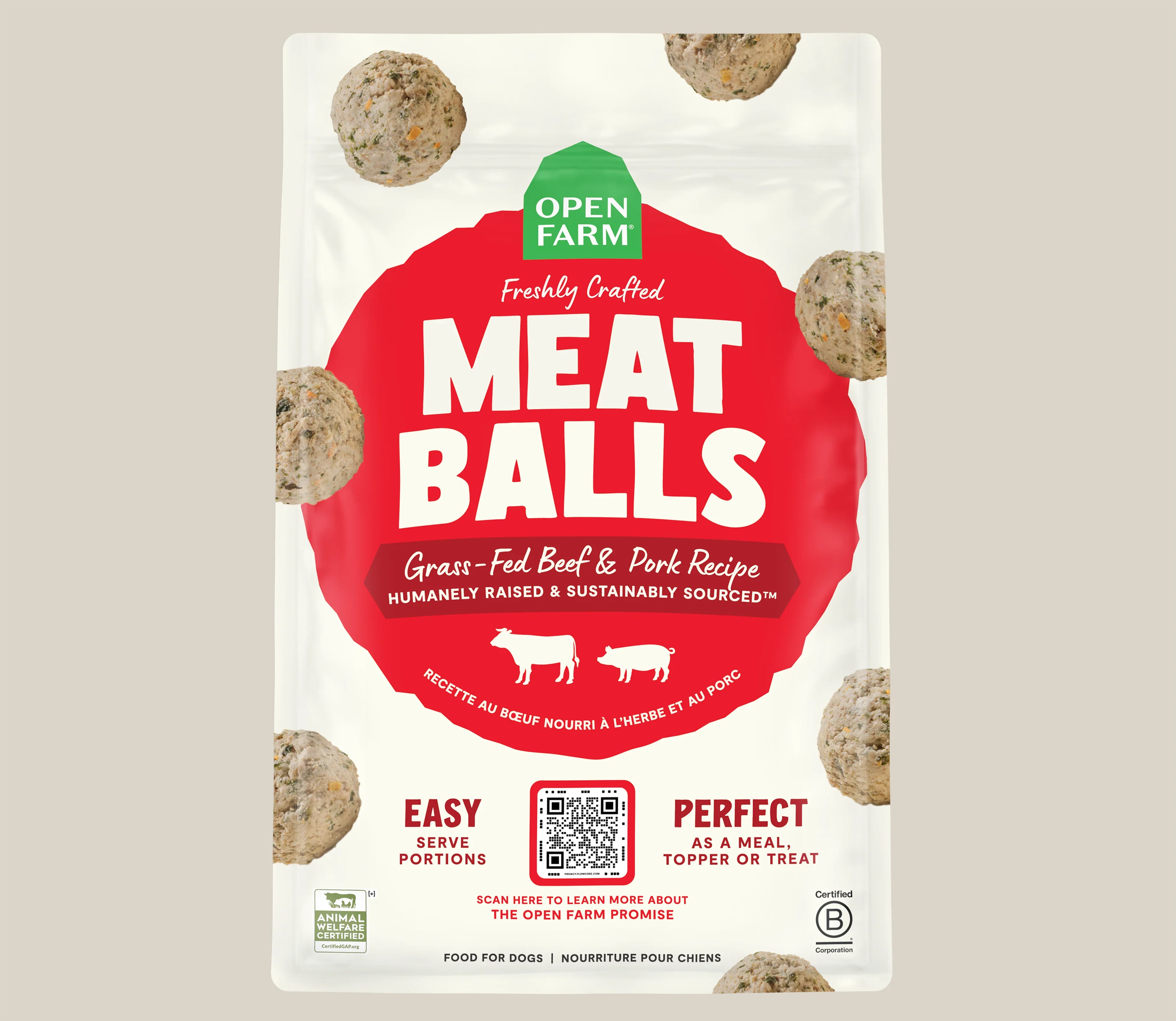 Open Farm Grass-Fed Beef & Pork Homestyle Meatballs - Image 2