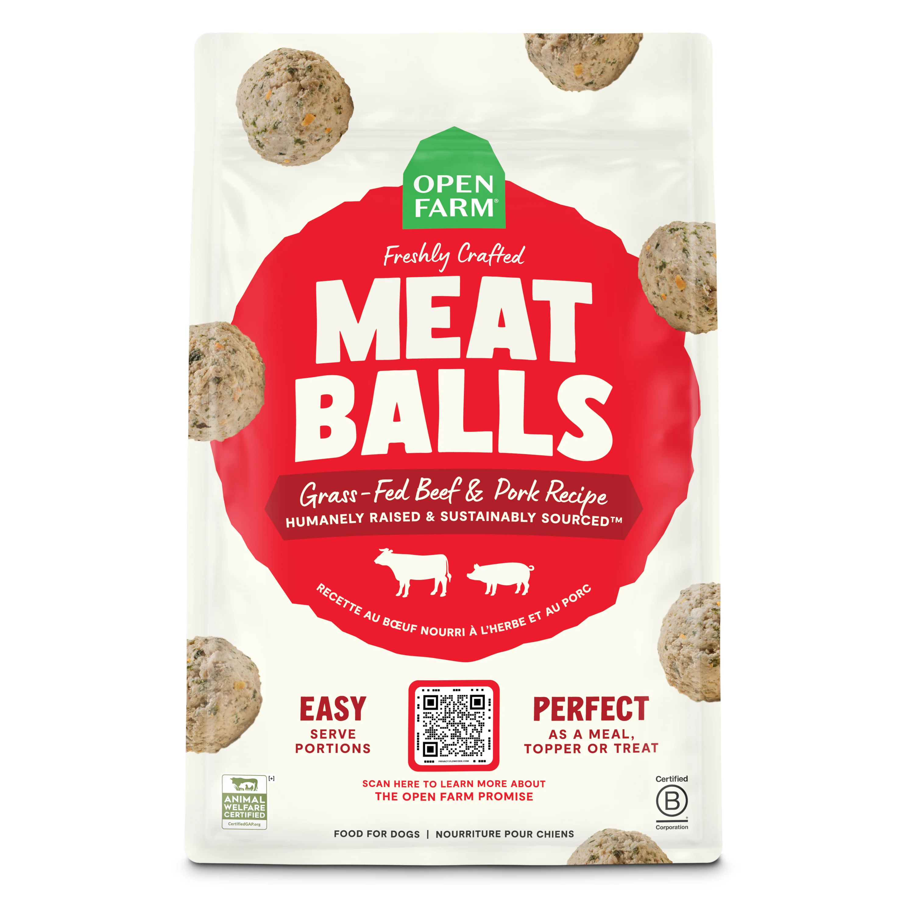 Open Farm Grass-Fed Beef & Pork Homestyle Meatballs - Image 3