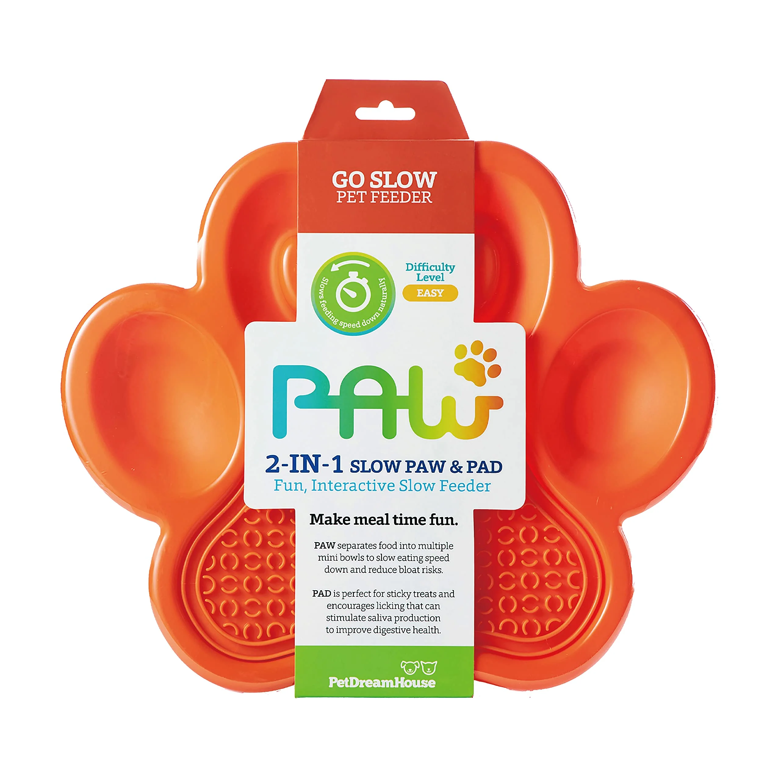 PAW 2-in-1 Slow Feeder Interactive Dish & Lick Pad Mat - Image 2