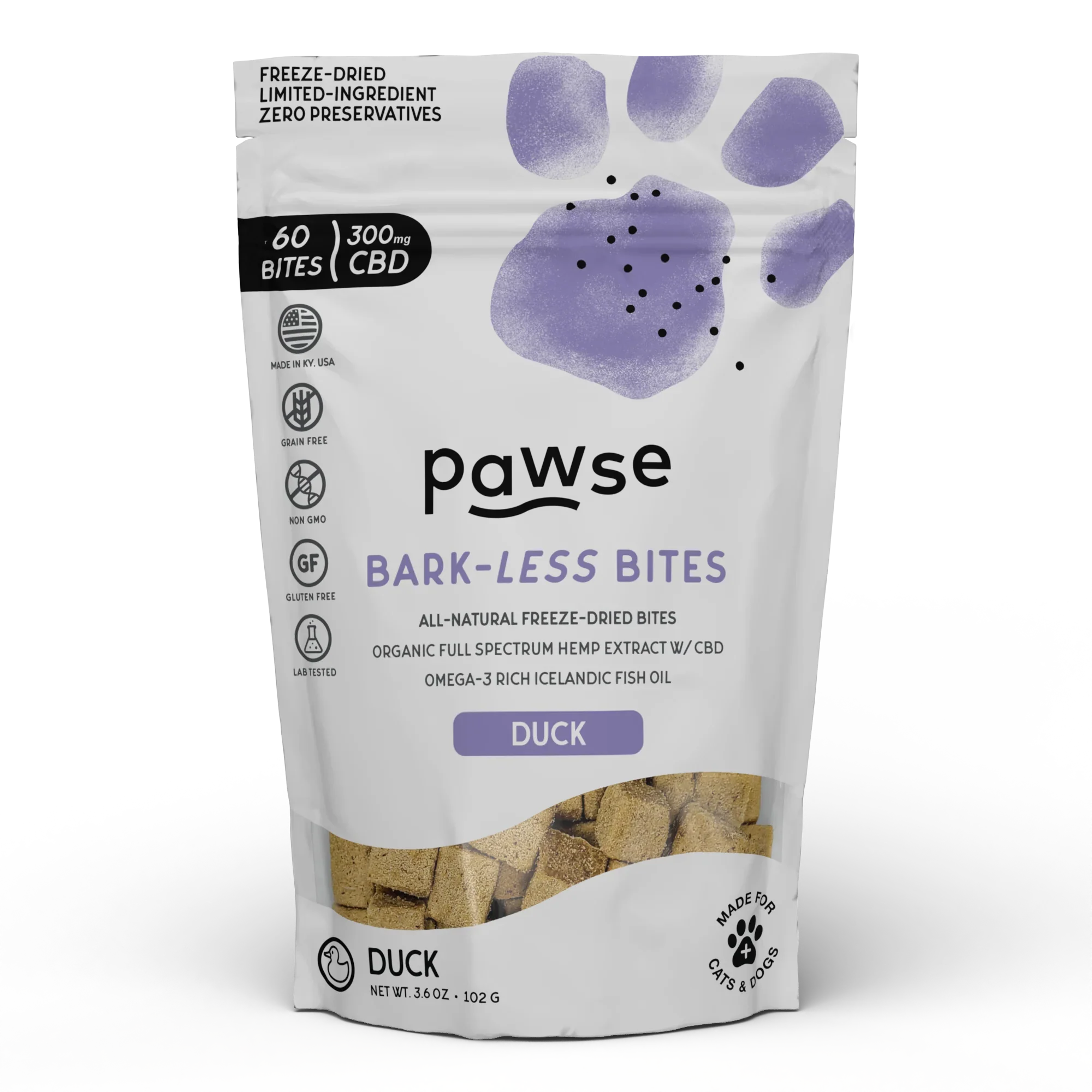 Pawse Bark Less Bites Freeze Dried Duck - Image 2