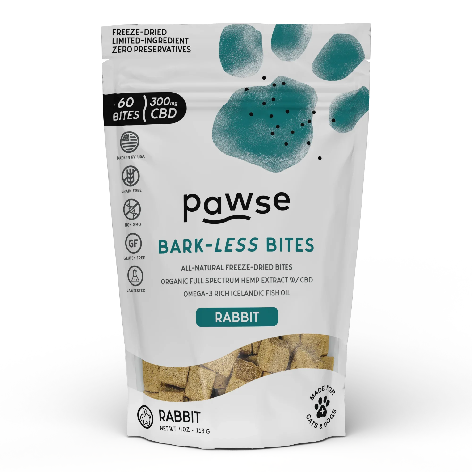 Pawse Bark Less Bites Freeze Dried Rabbit - Image 2