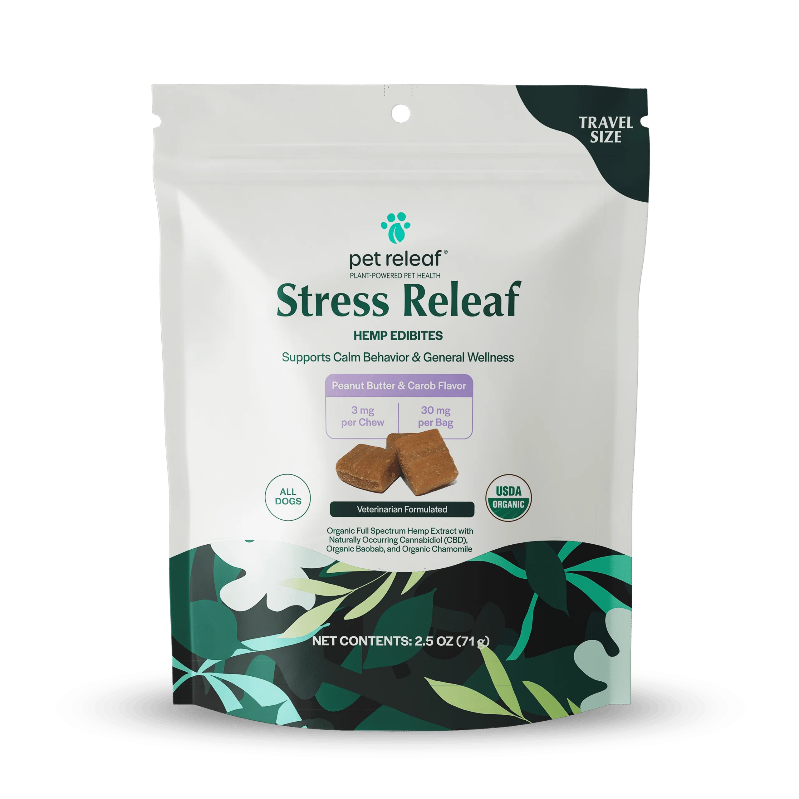 Pet Releaf Stress Releaf Edibites Peanut Butter & Carob - Image 4