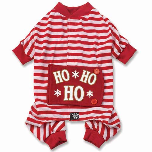 Petrageous Ho Ho Ho PJs Red & White - Image 2