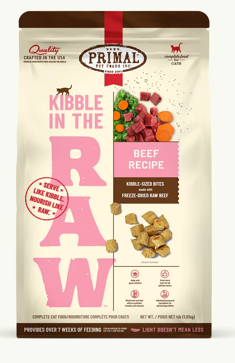 Primal Cat Kibble in the Raw Beef - Image 2