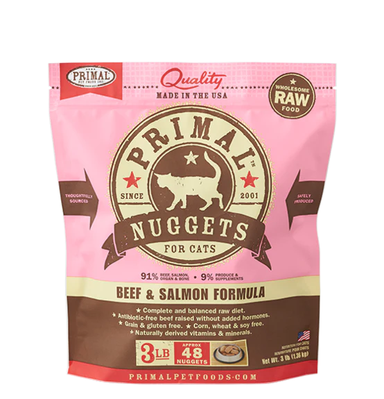 Primal Cat Raw Beef & Salmon Nuggets 3lbs. - Image 2