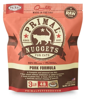 Primal Cat Raw Pork Nuggets 3lbs. - Image 2