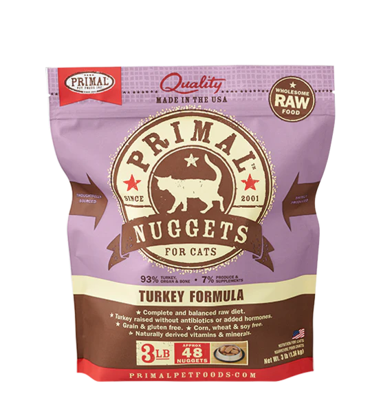 Primal Cat Raw Turkey Nuggets 3lbs. - Image 3