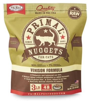 Primal Cat Raw Venison Nuggets 3lbs. - Image 2