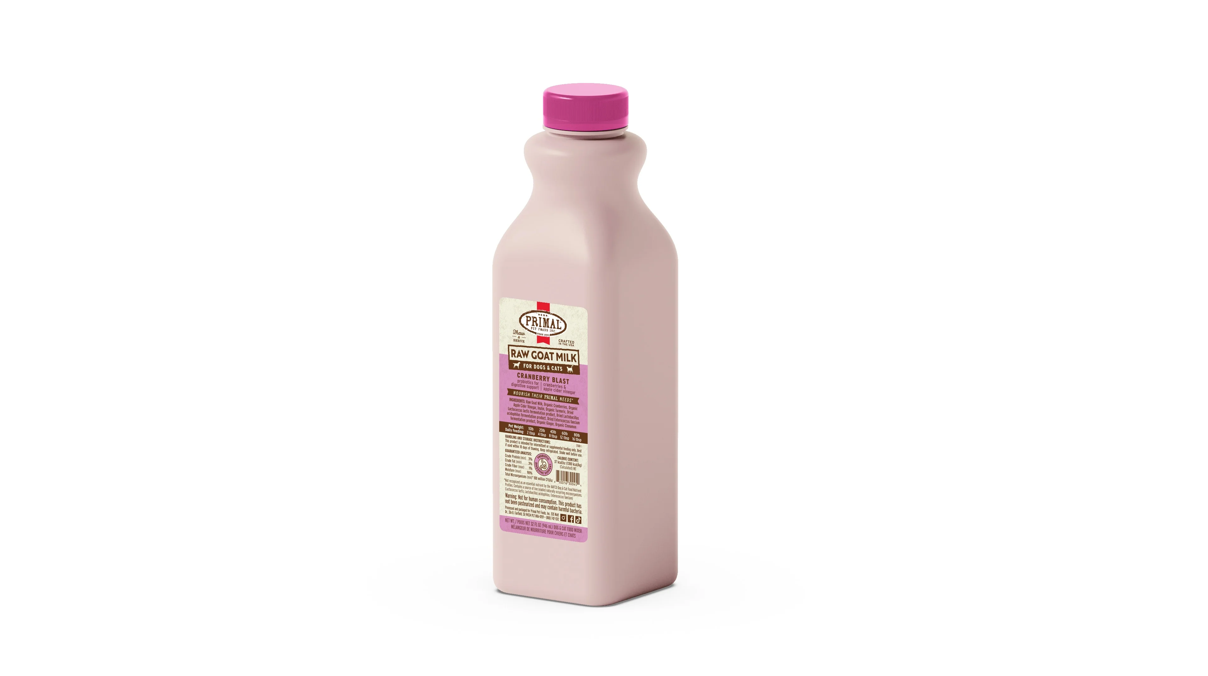 Primal Cranberry Blast Goats Milk 1 qt. - Image 2