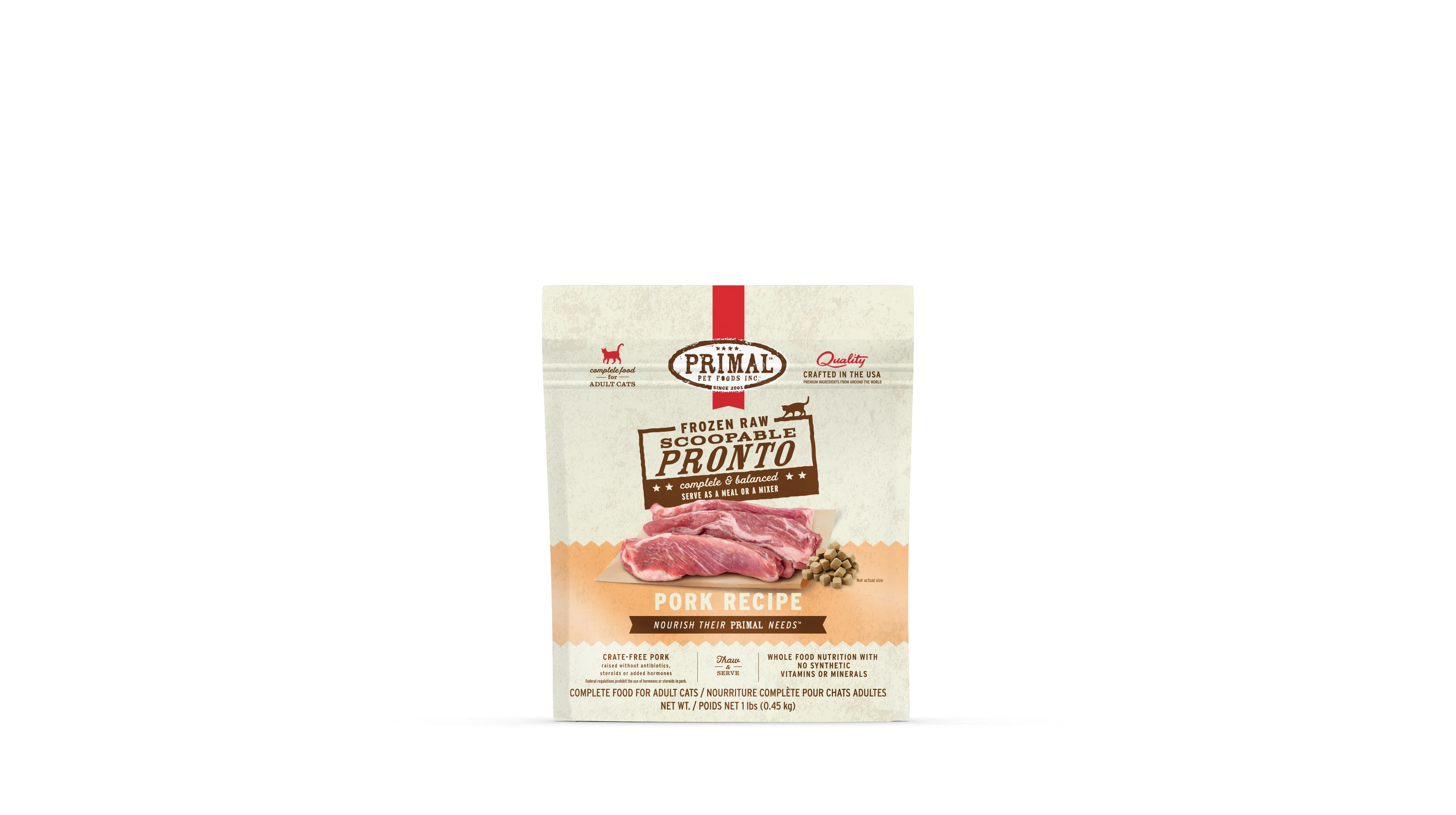 Primal Pronto Cat Raw Pork 1lb. - Image 2