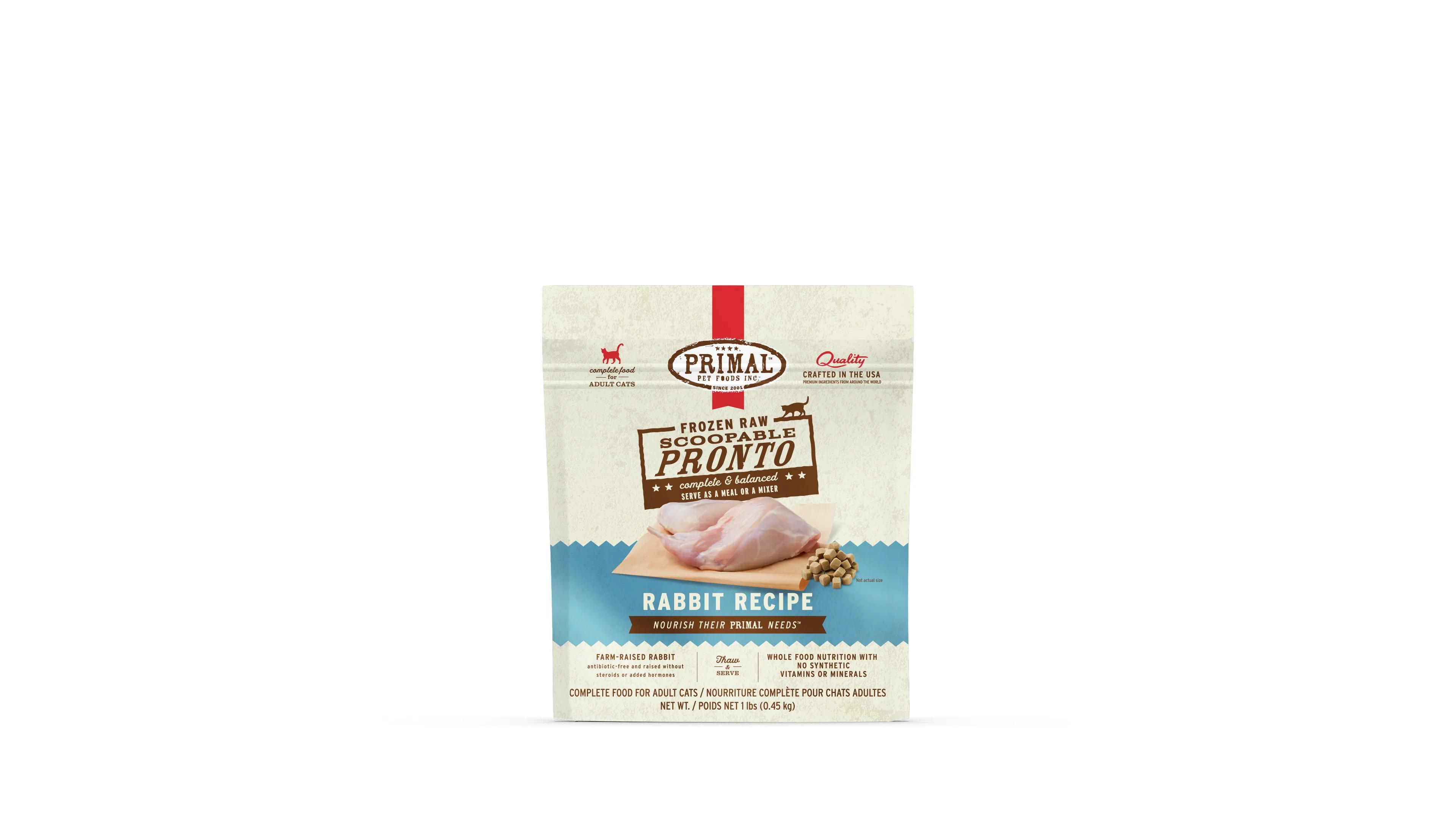 Primal Pronto Cat Raw Rabbit 1lb. - Image 2