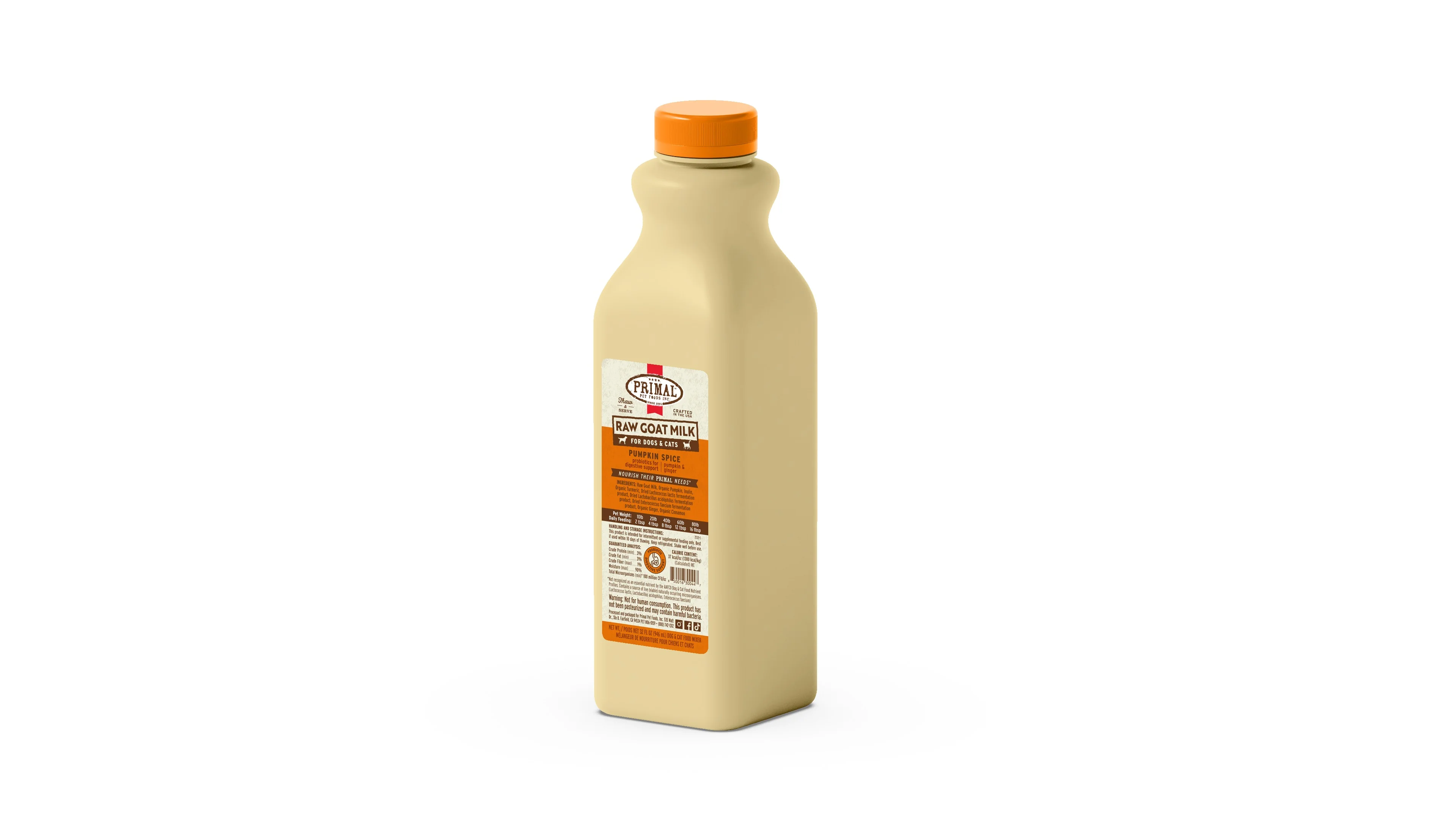 Primal Pumpkin Spice Goats Milk 1 qt. - Image 2