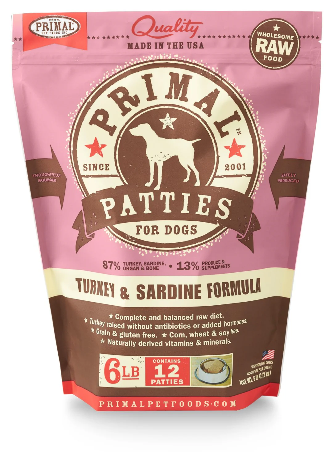 Primal Raw Frozen Turkey & Sardine Formula - Image 2
