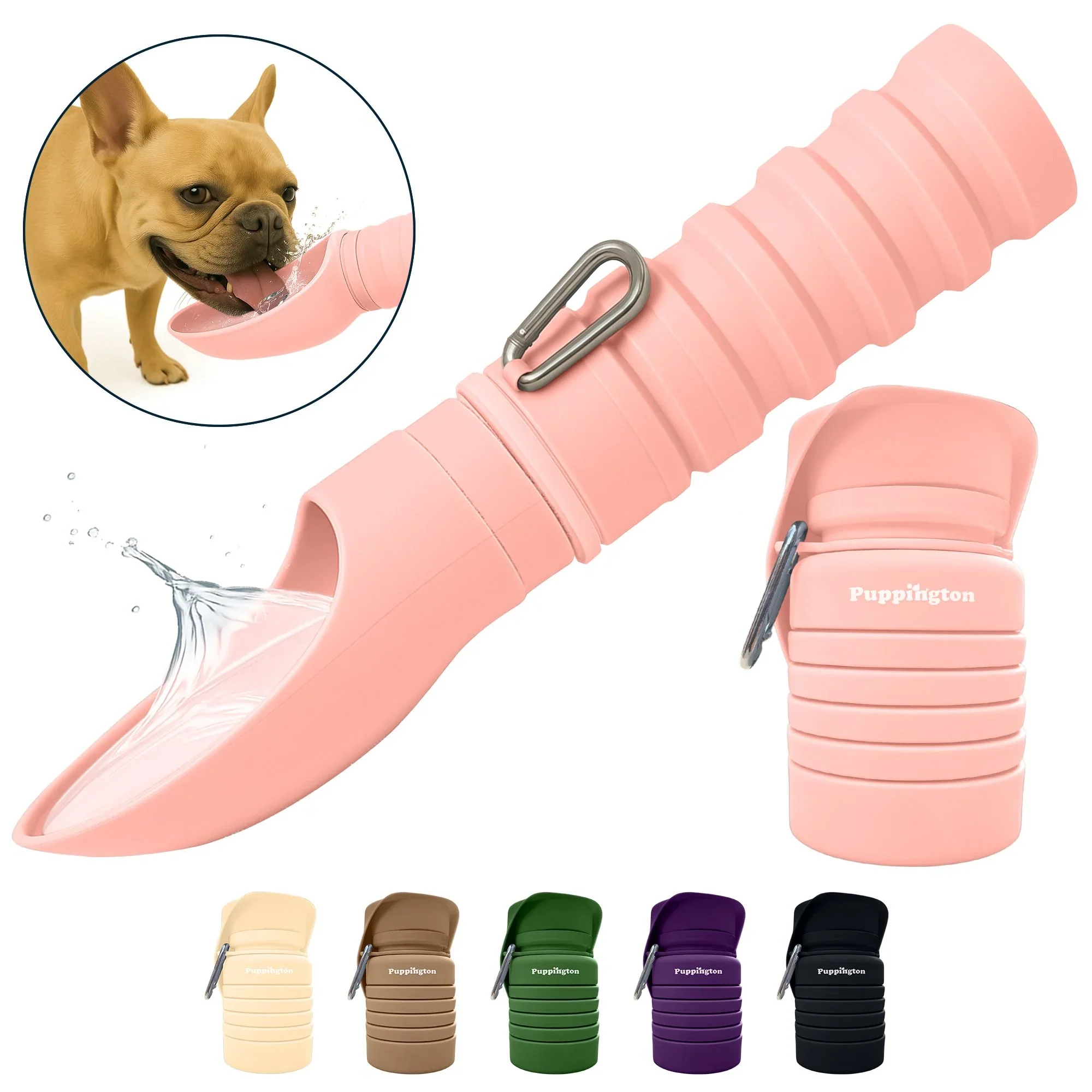 Puppington Collapsible Water Bottle - Image 2