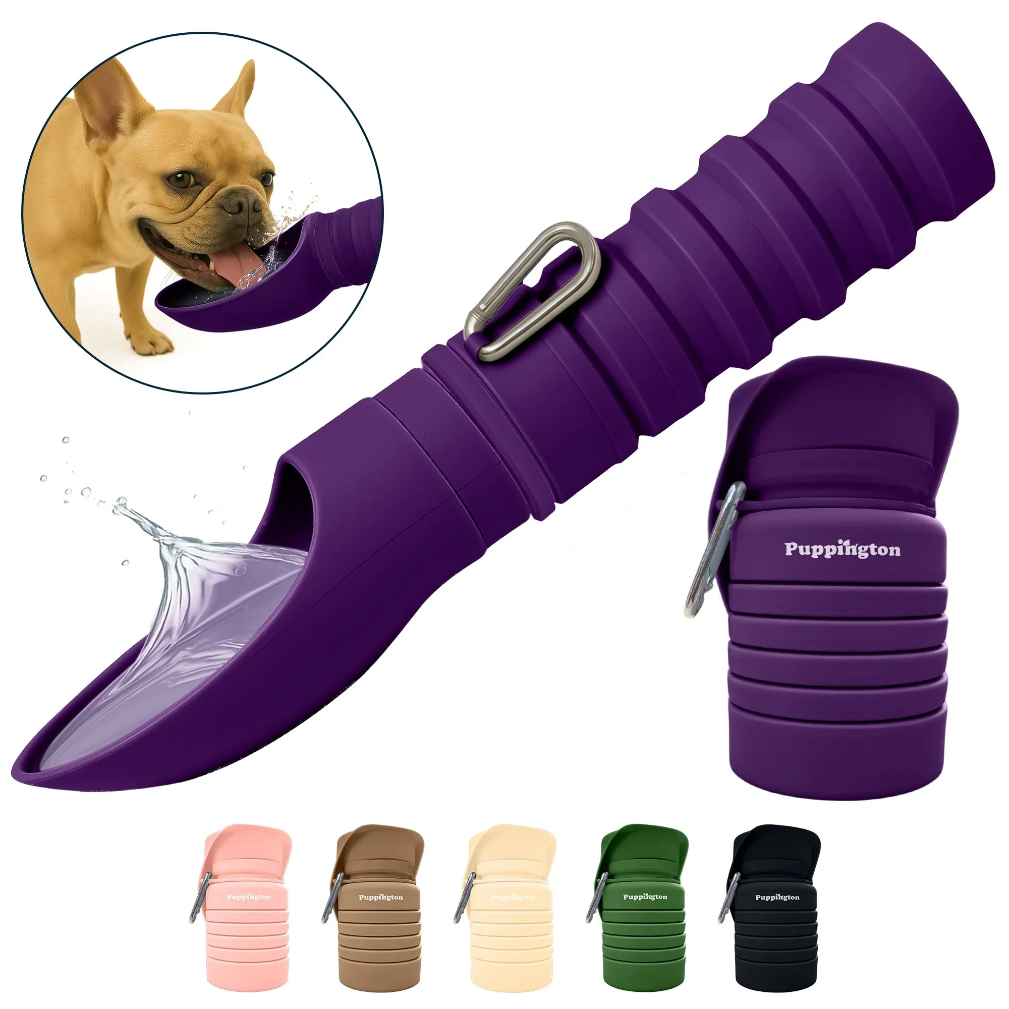 Puppington Collapsible Water Bottle - Image 3