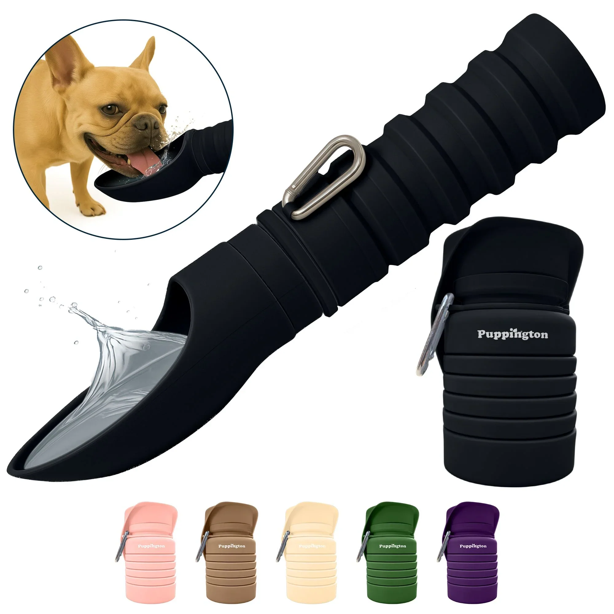 Puppington Collapsible Water Bottle - Image 4