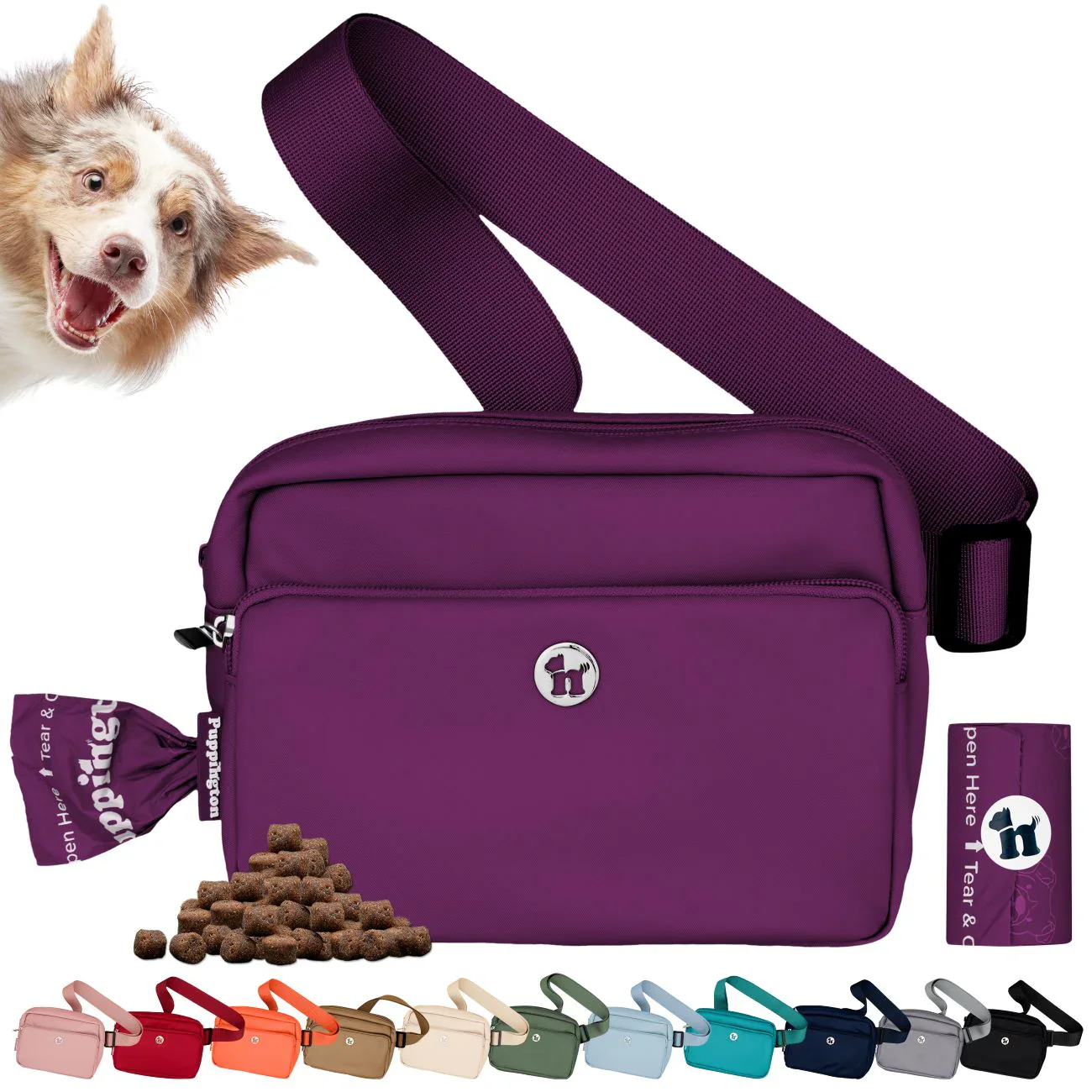 Puppington Dog Treat Pouch & Crossbody Dog Walk Bag - Image 3