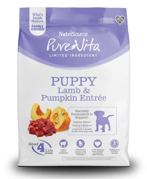 Pure Vita Grain-Free Puppy Lamb & Pumpkin Formula - Image 2