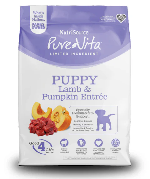 Pure Vita Grain-Free Puppy Lamb & Pumpkin Formula - Image 3